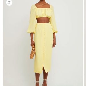 New! KOURT 2pc. Crop Top & Midi Skirt.